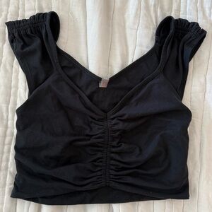 FP Movement by Free People Black breathe deeper Crop